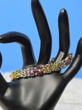 Gold Vermeil Multi Gemstone Bracelet